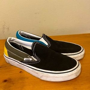 Vans Off the Wall Slip on Low Top Color Block Sneakers Mens 3.5 Womens 5